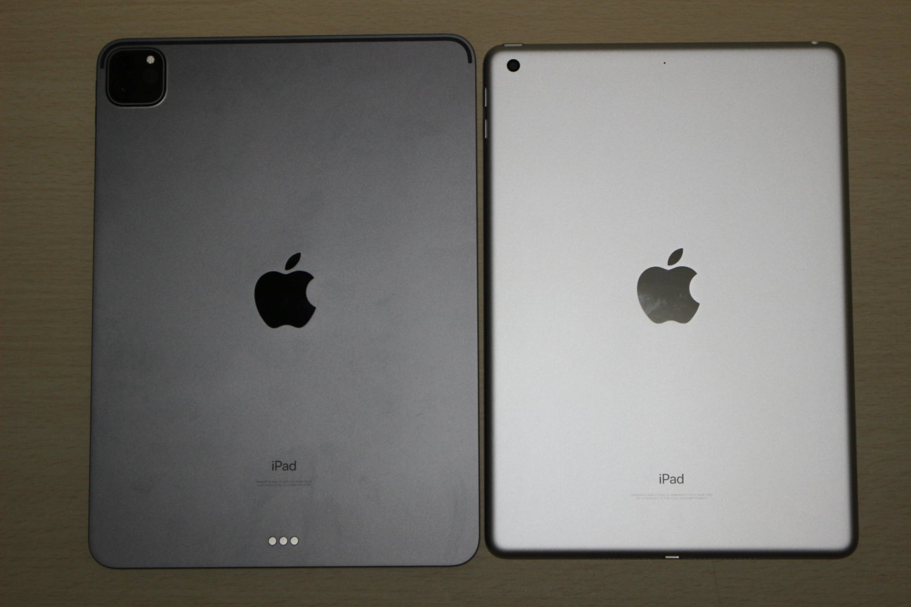 iPad Pro (2020)と第5世代iPadの本体背面