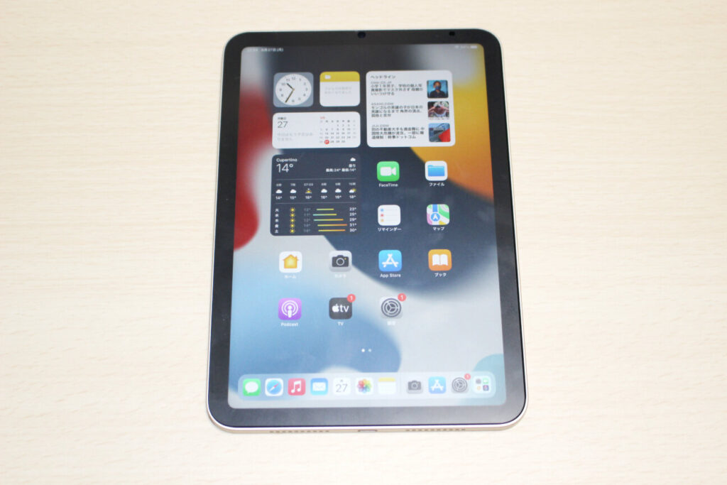「iPad mini(第6世代)」の表面