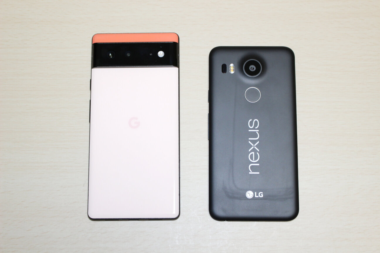 「Pxiel 6」と「Nexus 5X」