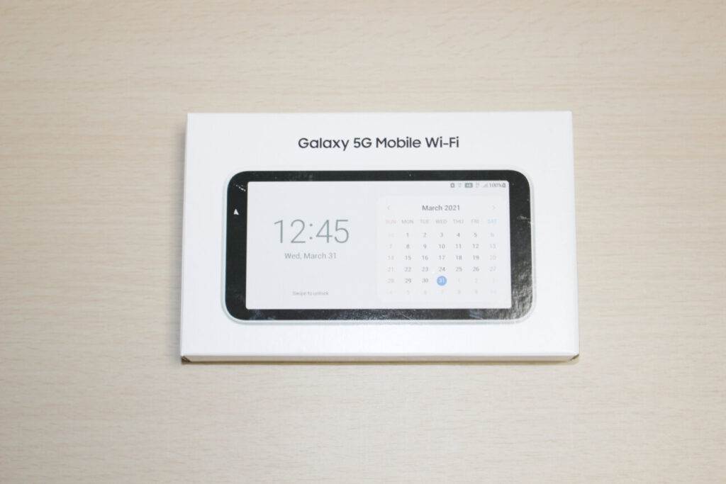 「Galaxy 5G mobile Wi-Fi」の箱