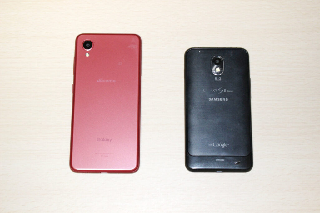 「Galaxy A51 5G」と「Galaxy S II WiMAX」