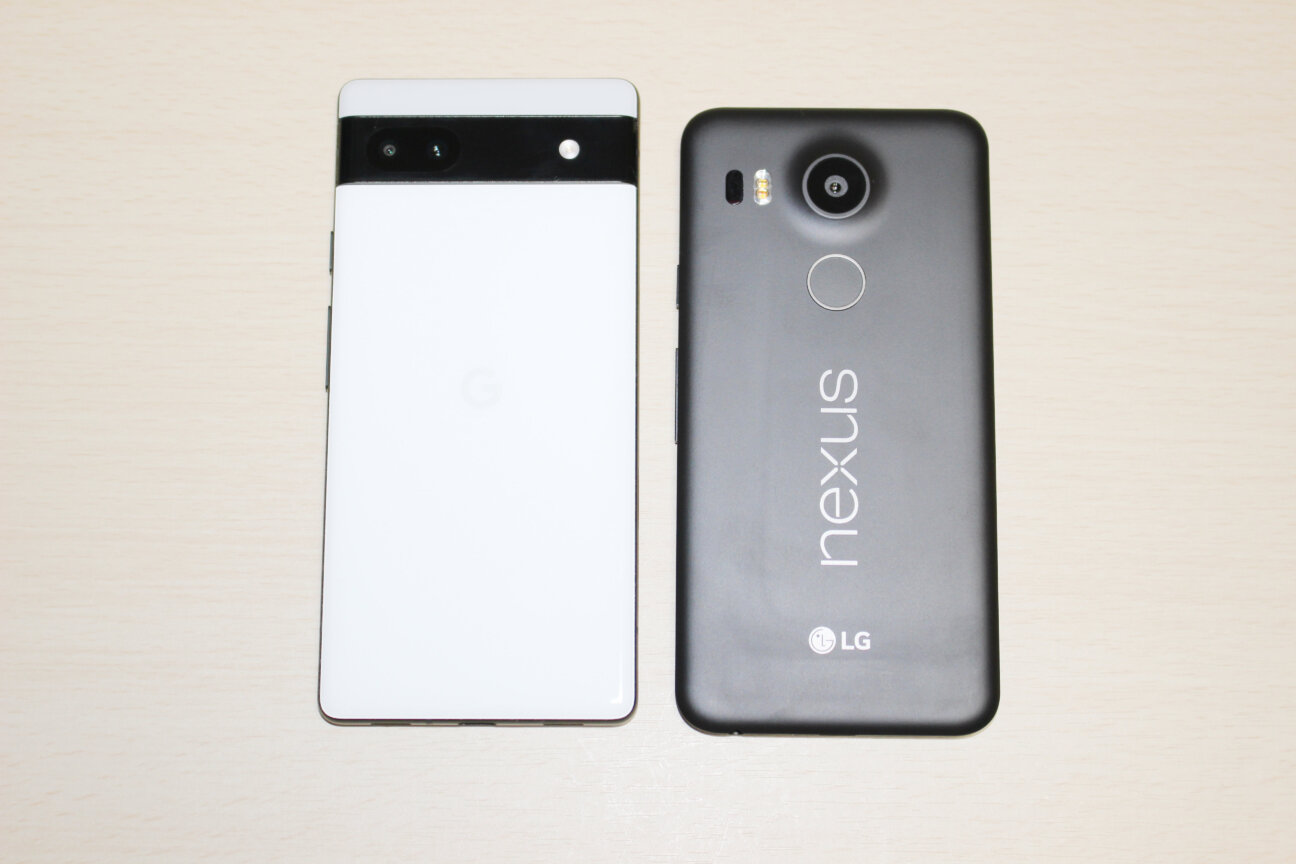 「Pixel 6a」と「Nexus 5X」