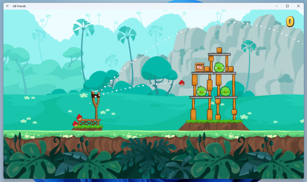 「Windows 11」でAndroid版「Angry Birds Friends」をプレイ