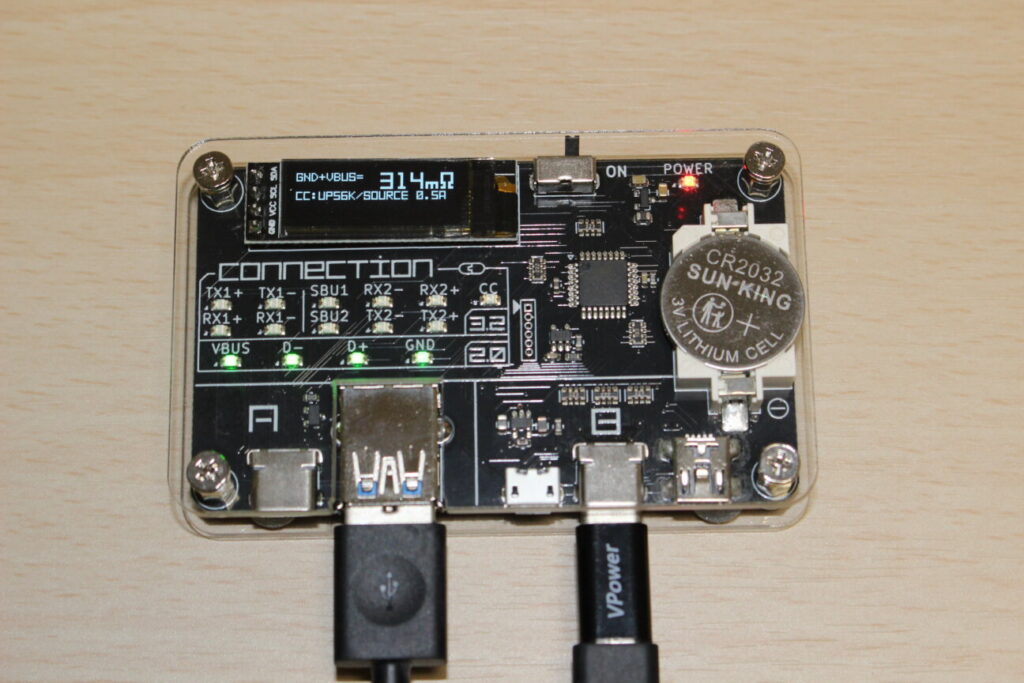 「USB CABLE CHECKER 2」でUSBケーブルの状態を調べる